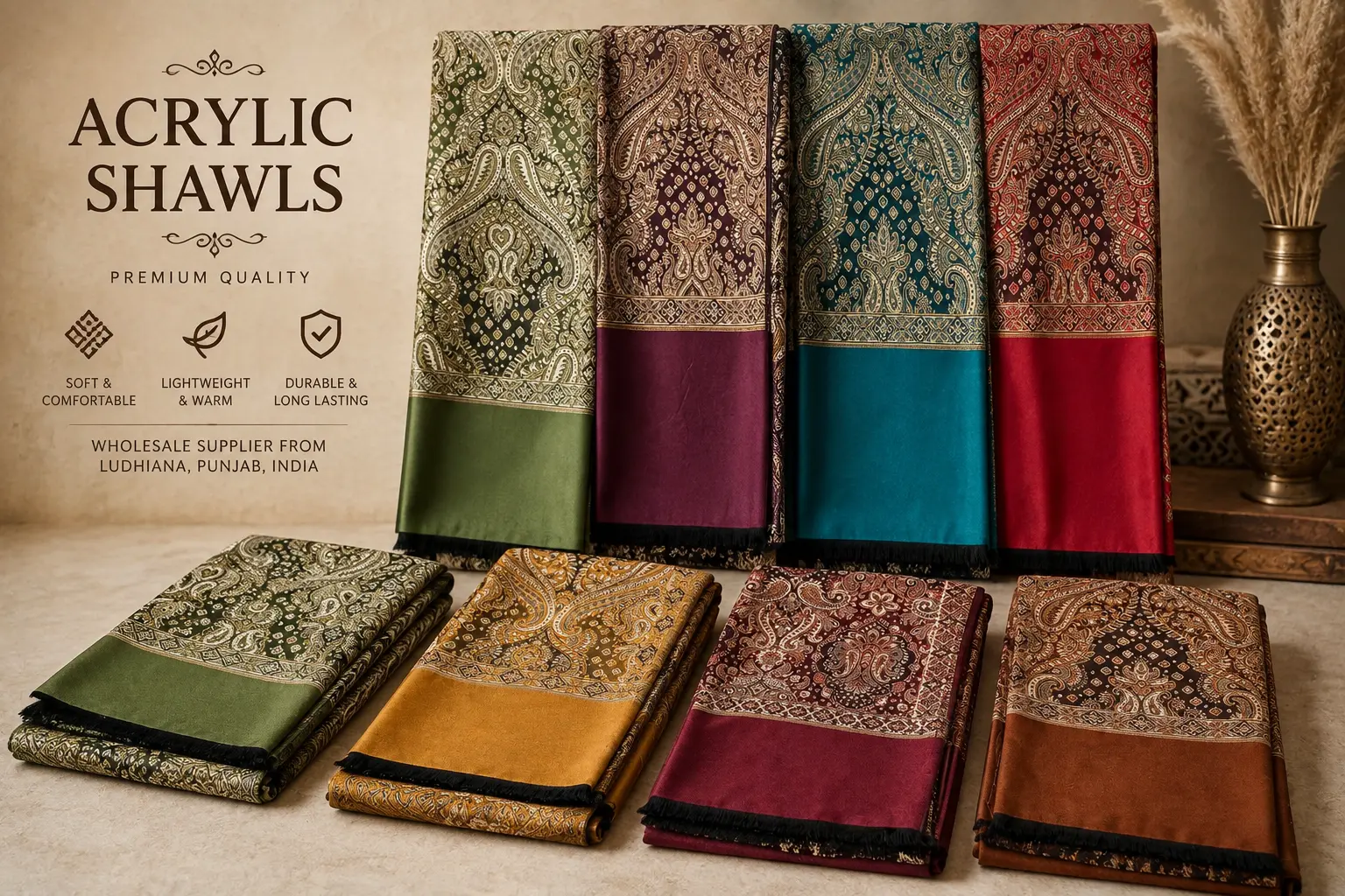 Acrylic Shawls — wholesale from Ludhiana